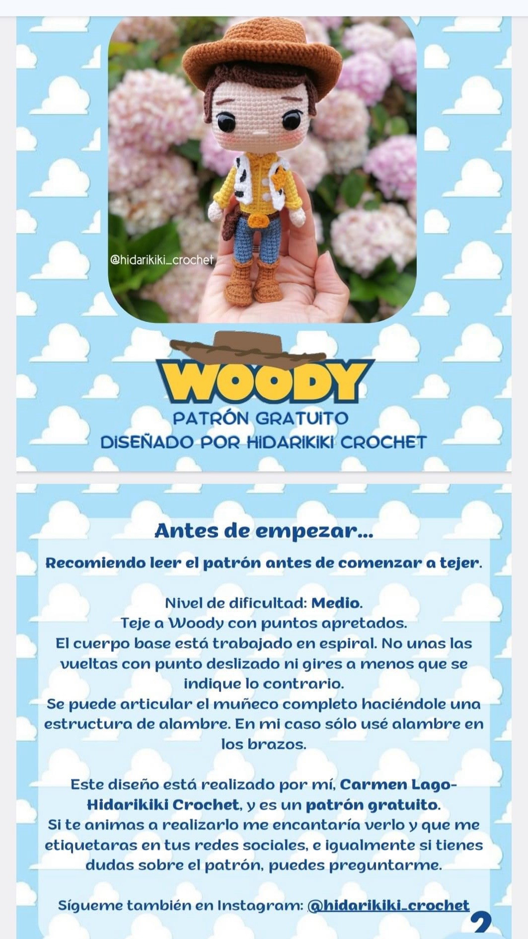 Patrón de Crochet de Woody: Guía Completa y Gratuita para Principiantes