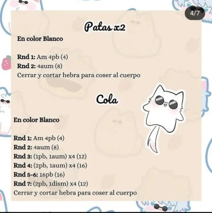 Patrón de crochet gratis: Amigurumi gato con gafas en el jardín