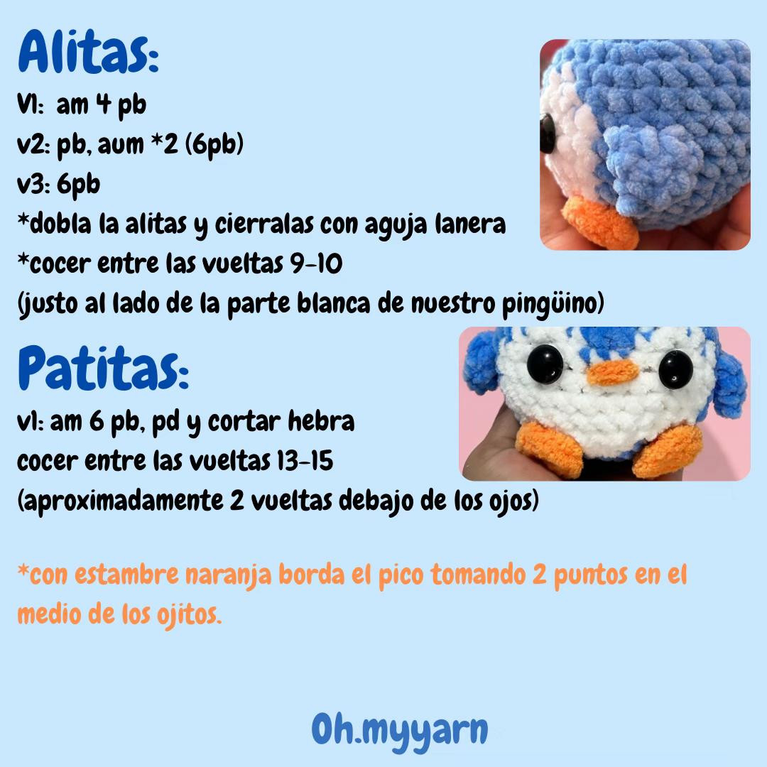 Patrón de crochet gratis: Cómo hacer un pingüino bebé adorable