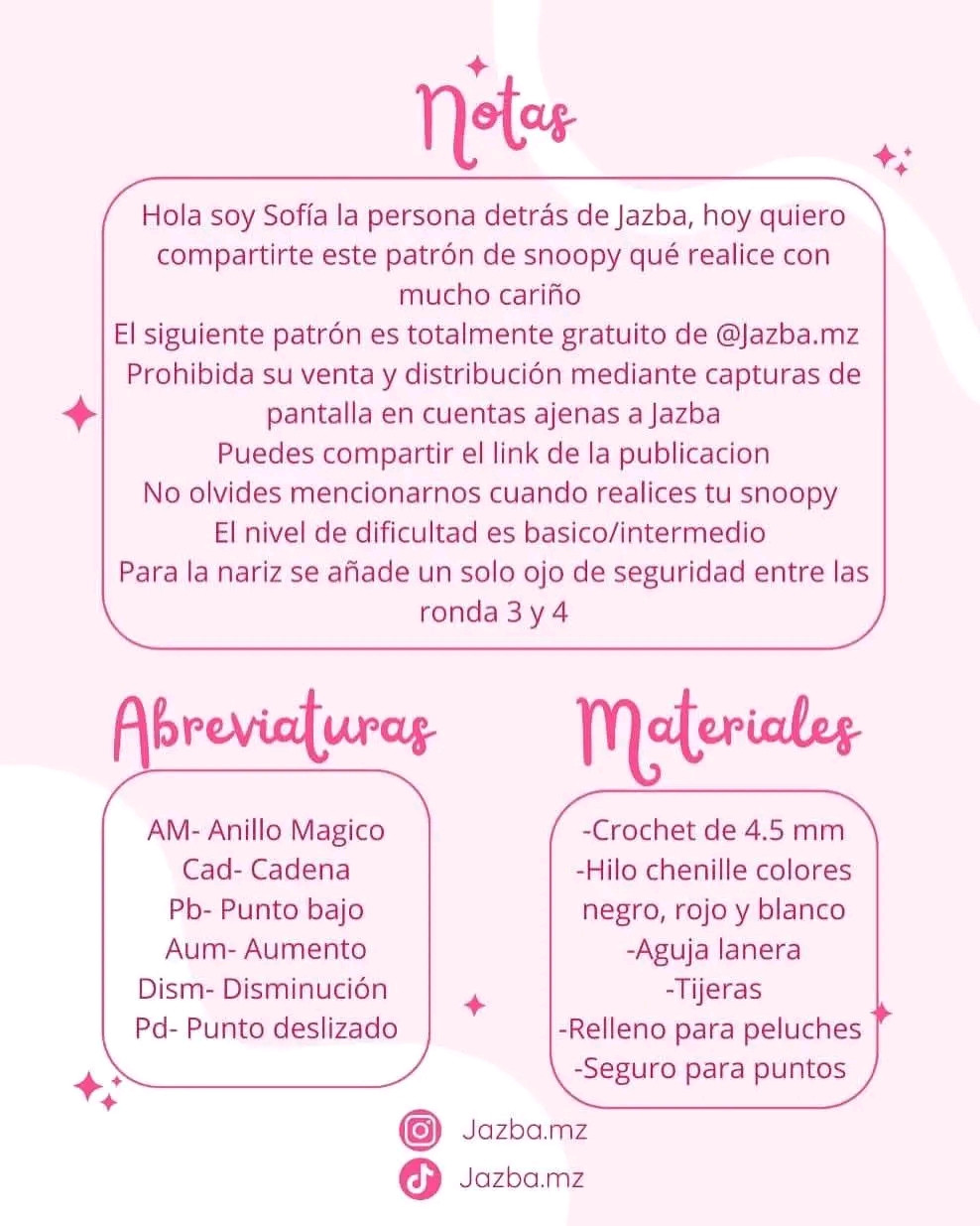Patrón de crochet gratis para hacer un muñeco de Snoopy