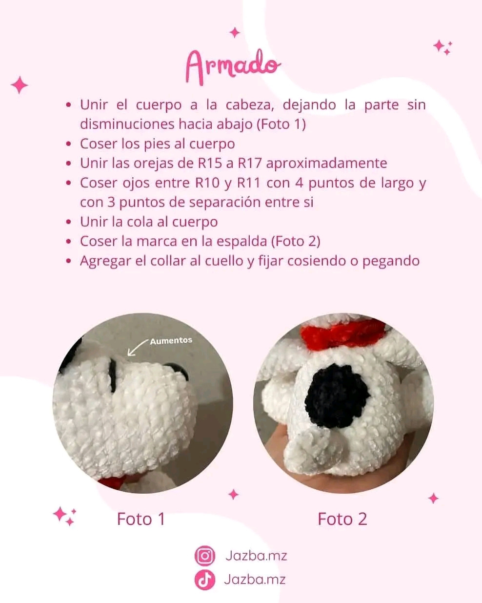 Patrón de crochet gratis para hacer un muñeco de Snoopy