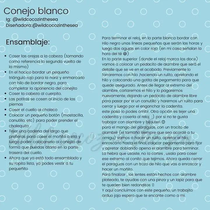 Patrón de crochet gratis para un conejo blanco elegante