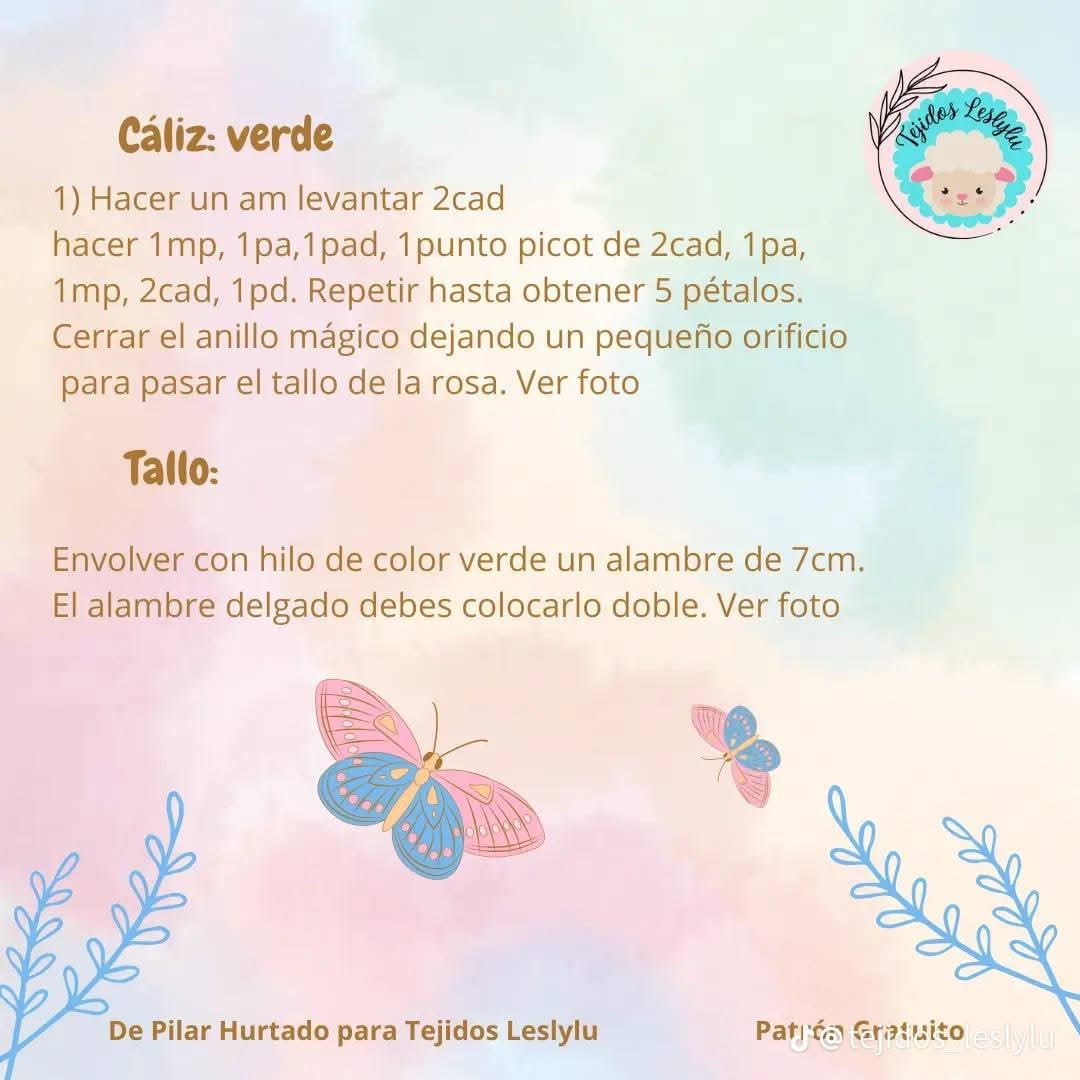 Patrón de crochet gratuito para crear mini macetas de rosas coloridas