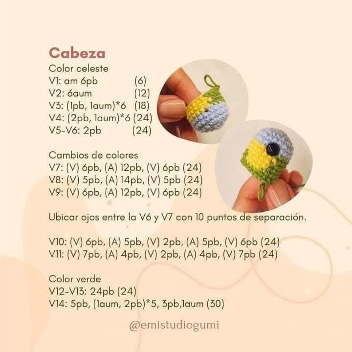 Patrón de crochet gratuito para crear un loro amigurumi encantador