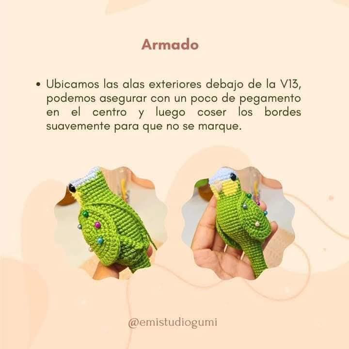 Patrón de crochet gratuito para crear un loro amigurumi encantador