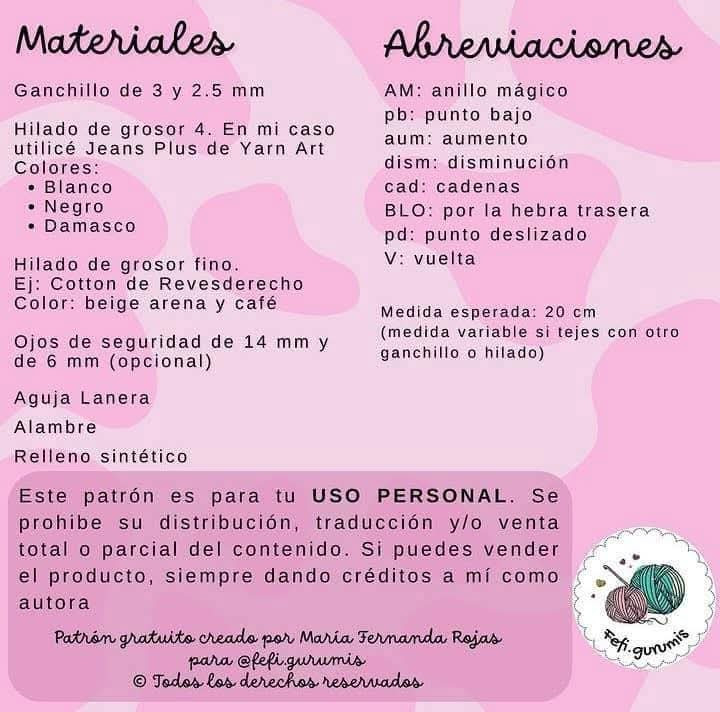 Patrón de crochet gratuito para crear una adorable vaquita de juguete.