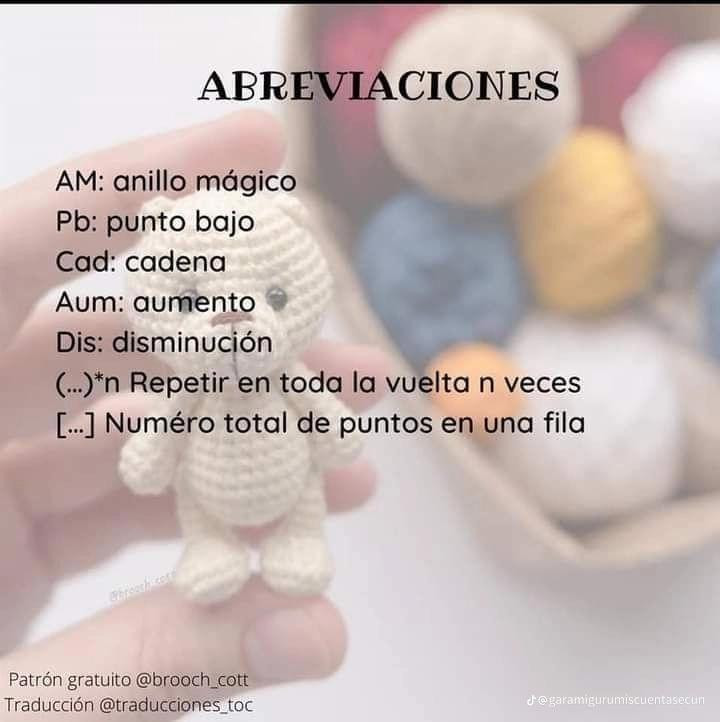 Patrón de crochet gratuito para hacer un adorable osito amigurumi.