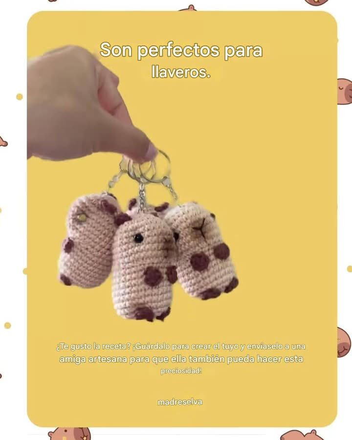 Patrón de crochet gratuito para hacer un carpincho adorable