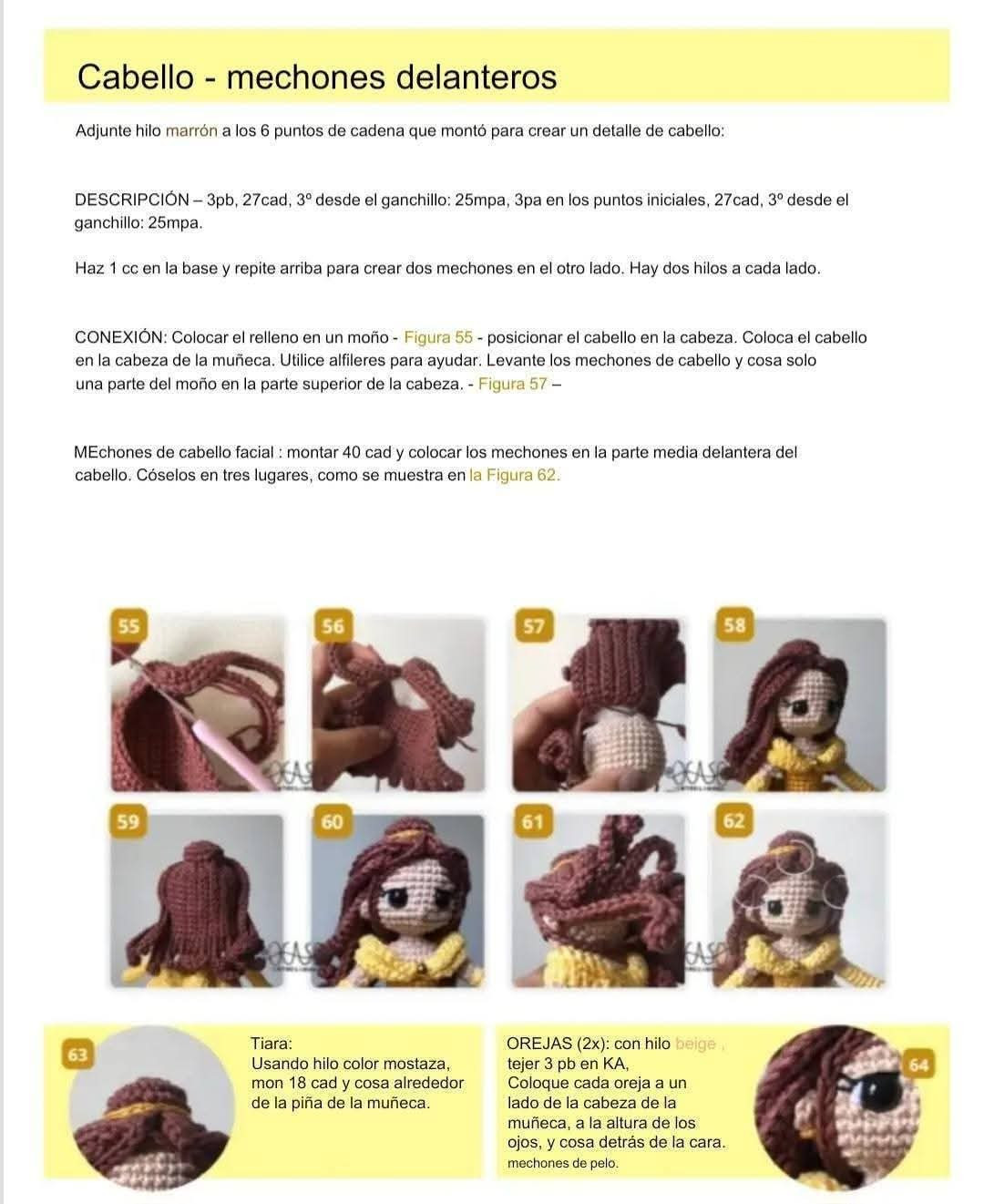 Patrón de crochet: La Bella y la Bestia en amigurumi detallado