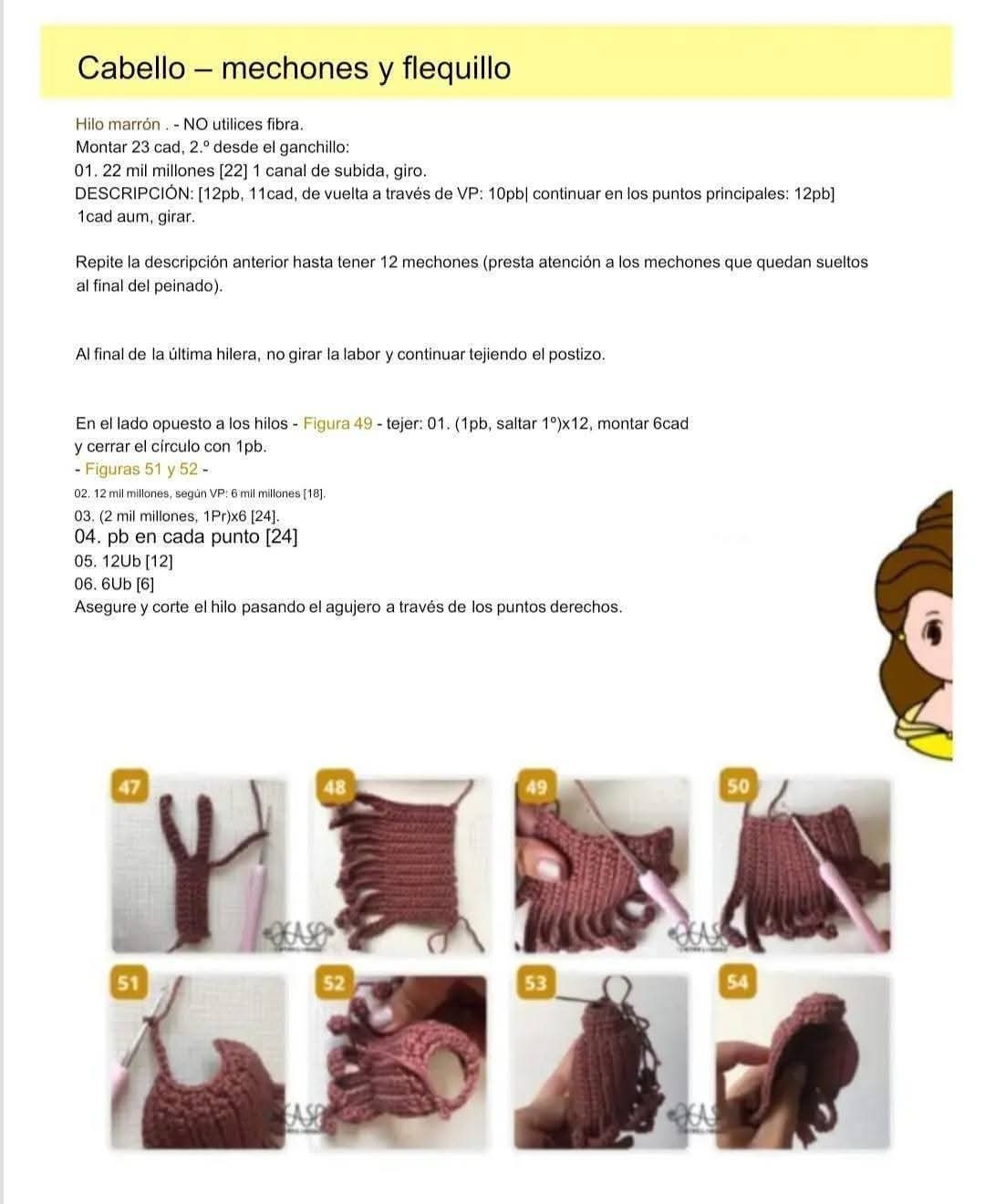 Patrón de crochet: La Bella y la Bestia en amigurumi detallado
