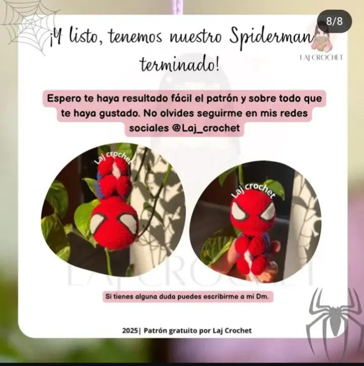 Patrón de crochet: Materiales y abreviaciones para hacer un Spiderman