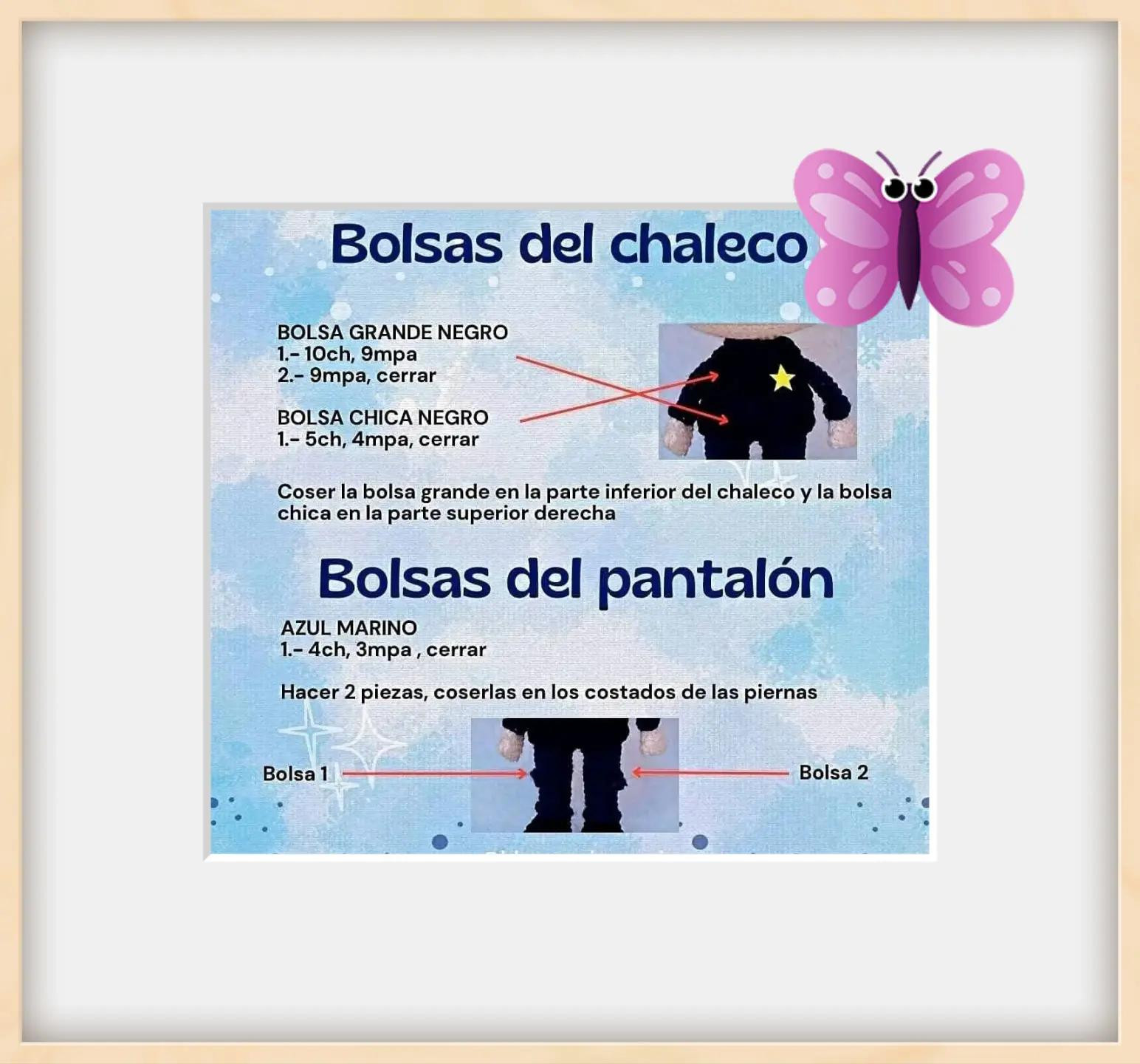Patrón de crochet: Muñeco de policía amigurumi con gorra y uniforme