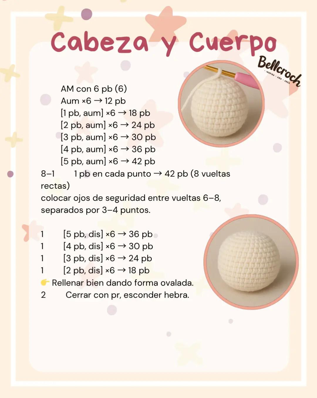 Patrón de crochet para amigurumi conejo adorable y fácil de seguir