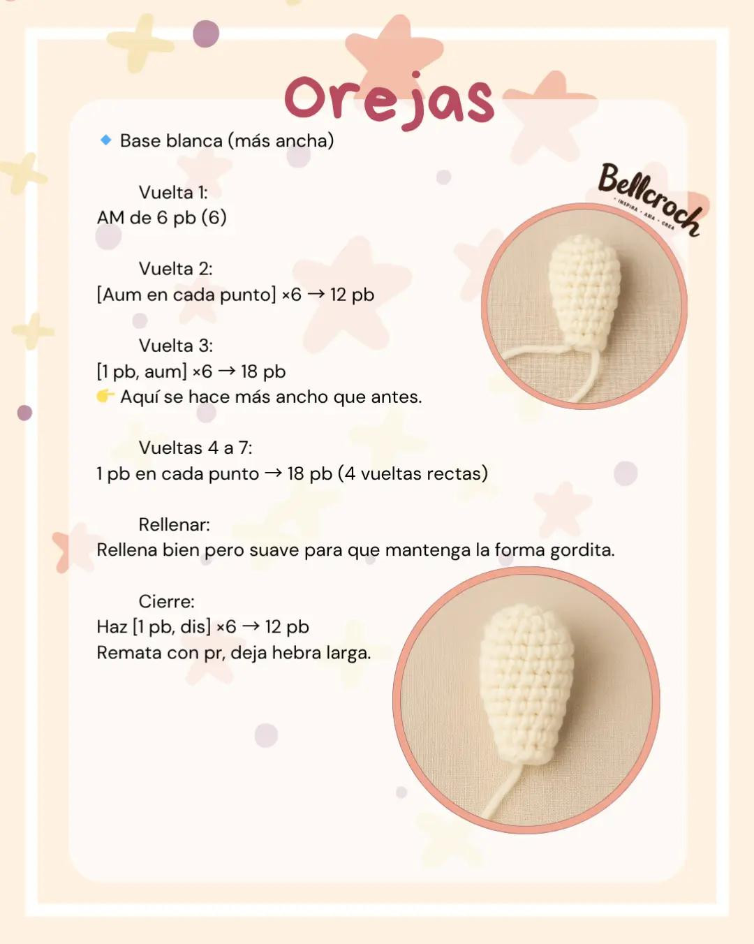 Patrón de crochet para amigurumi conejo adorable y fácil de seguir