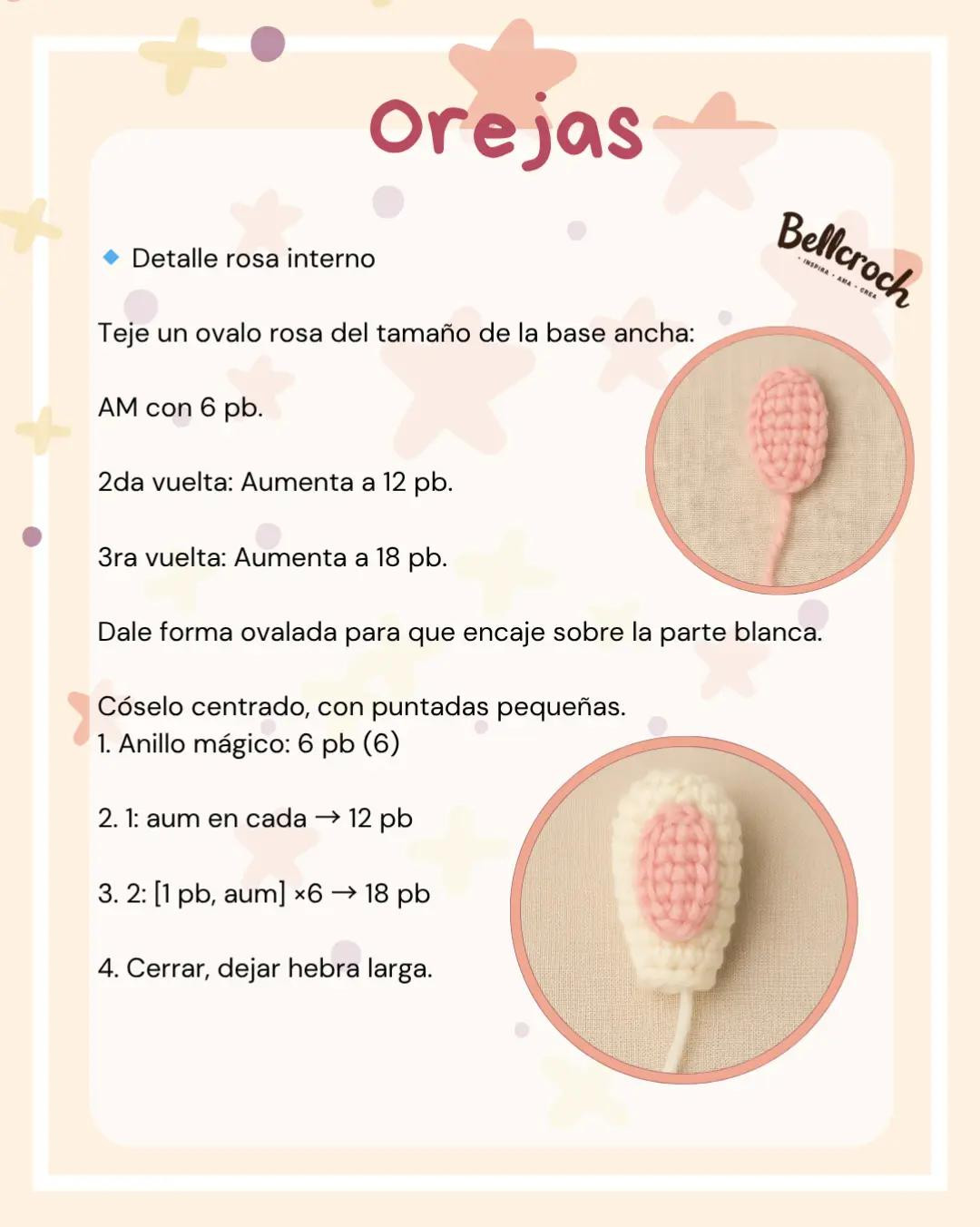 Patrón de crochet para amigurumi conejo adorable y fácil de seguir