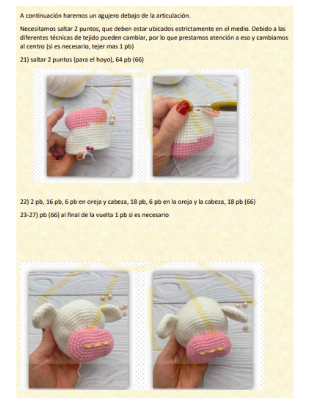 Patrón de crochet para crear un adorable muñeco de vaca