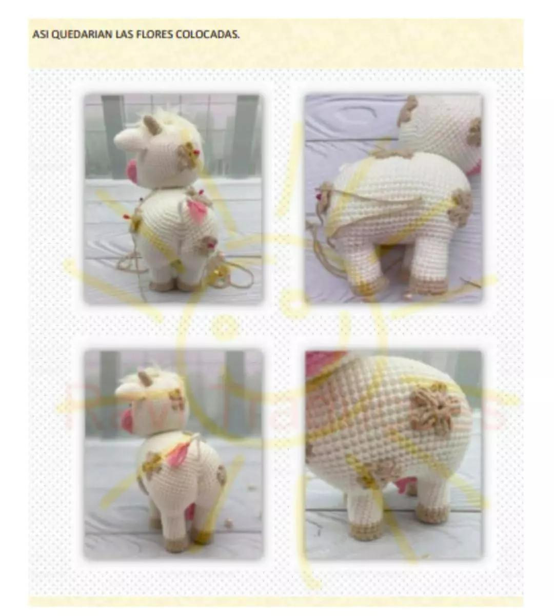 Patrón de crochet para crear un adorable muñeco de vaca