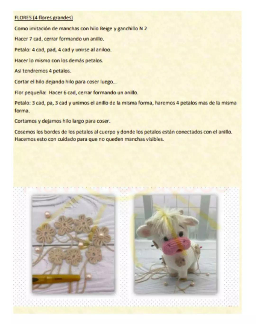 Patrón de crochet para crear un adorable muñeco de vaca