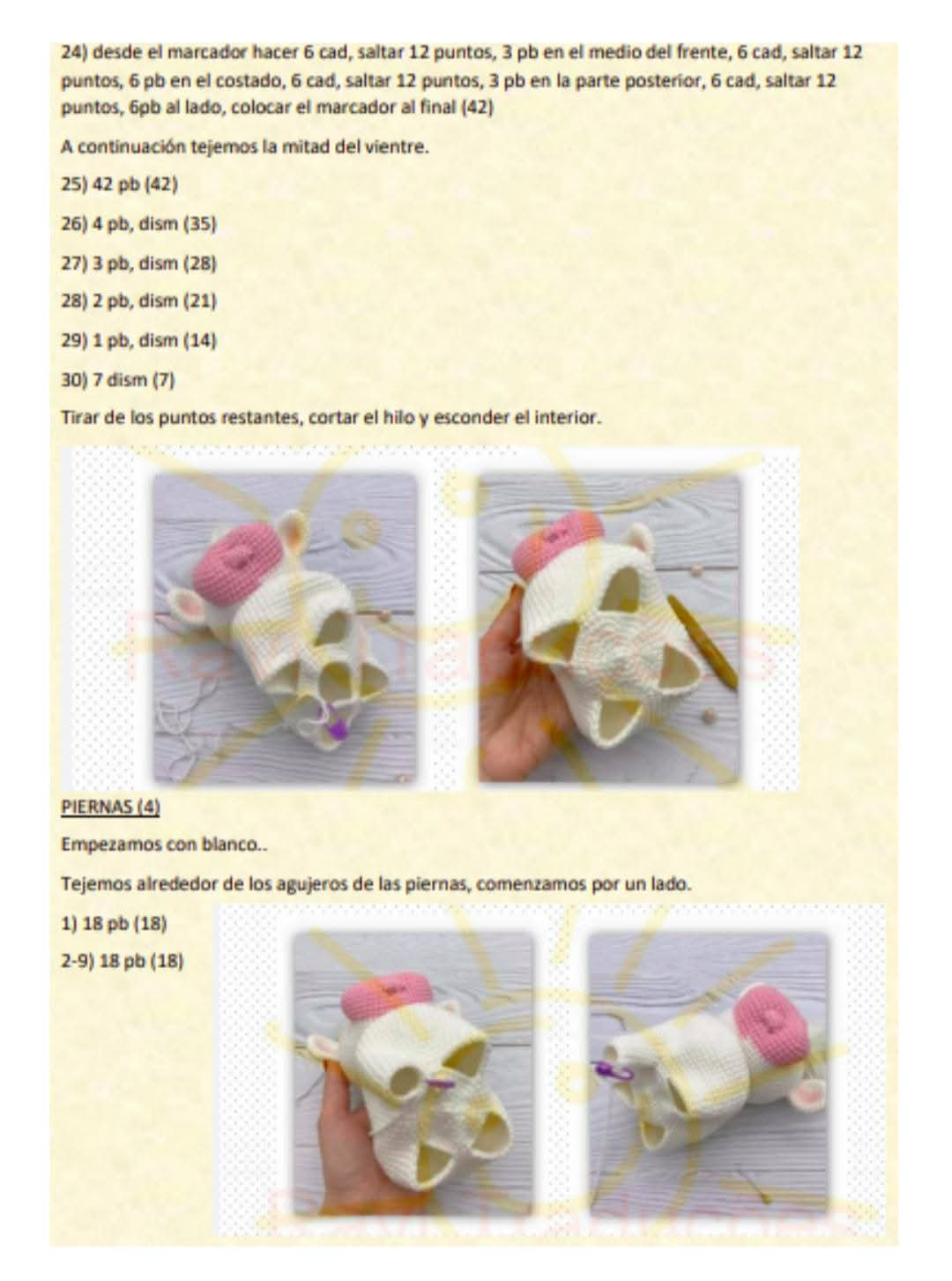 Patrón de crochet para crear un adorable muñeco de vaca