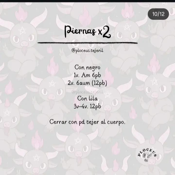 Patrón de crochet para crear un Mini Baphomet adorable y único