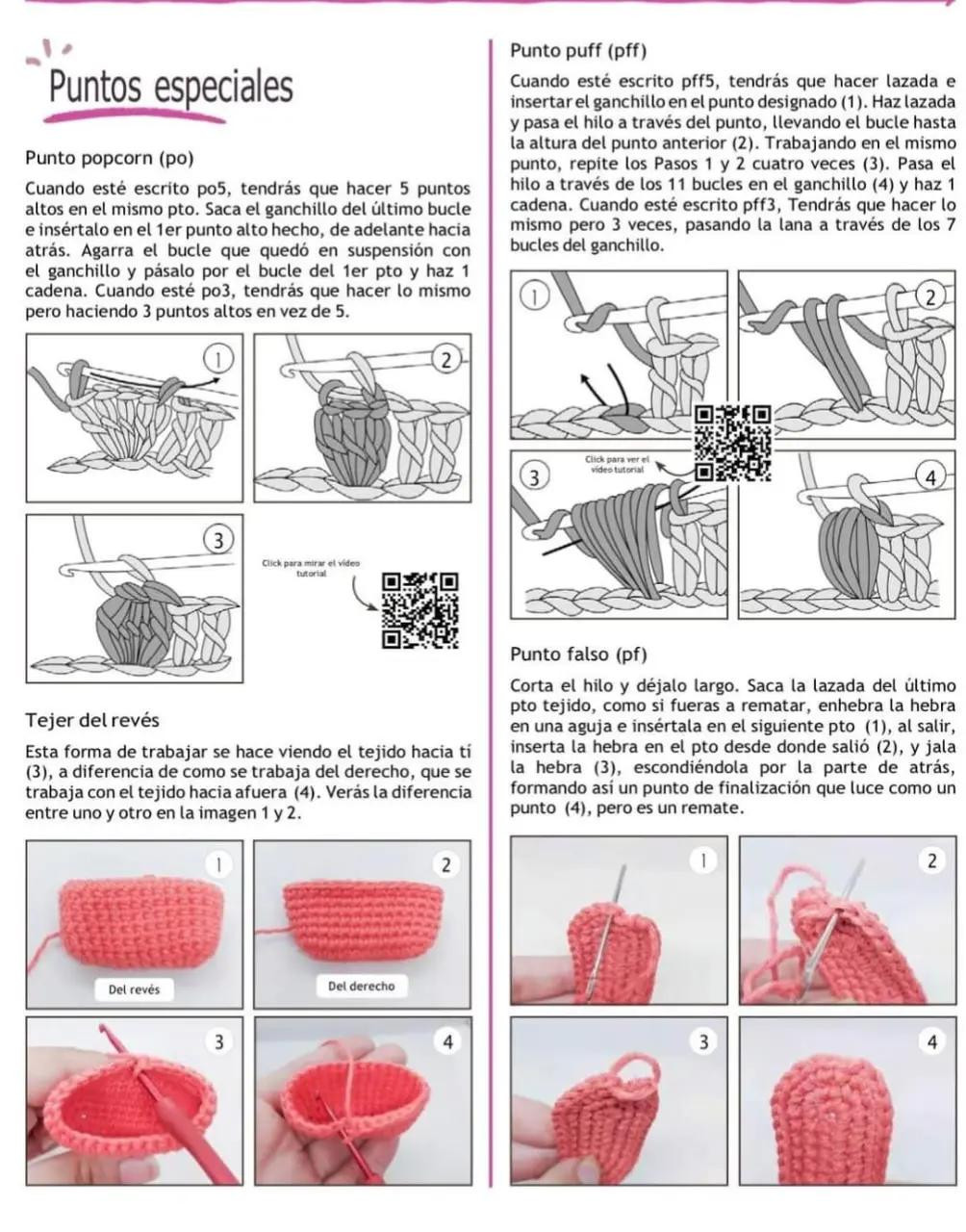 Patrón de crochet para muñeca con vestido rosa a cuadros