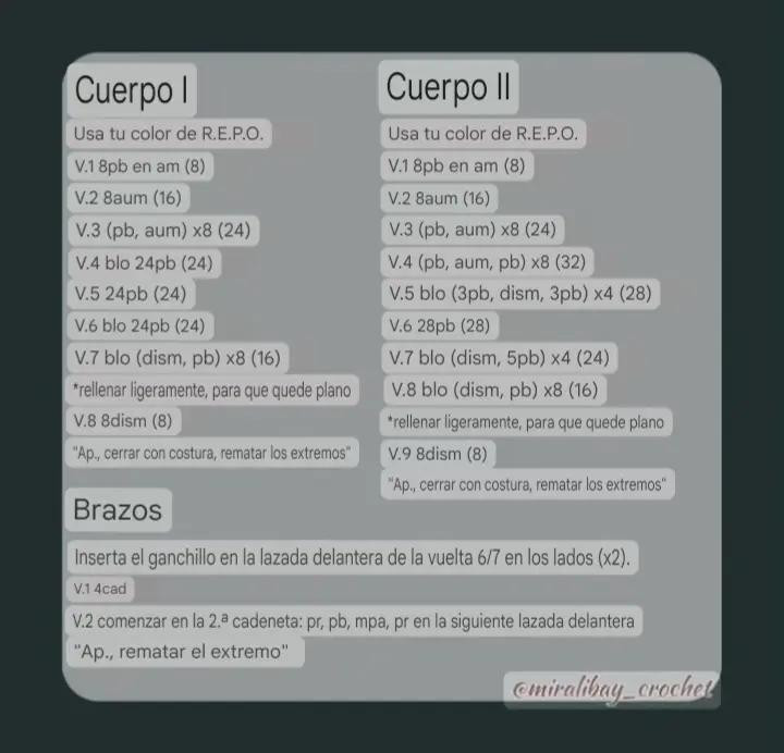 Patrón de crochet para muñecos de ojos grandes, disponible gratis.