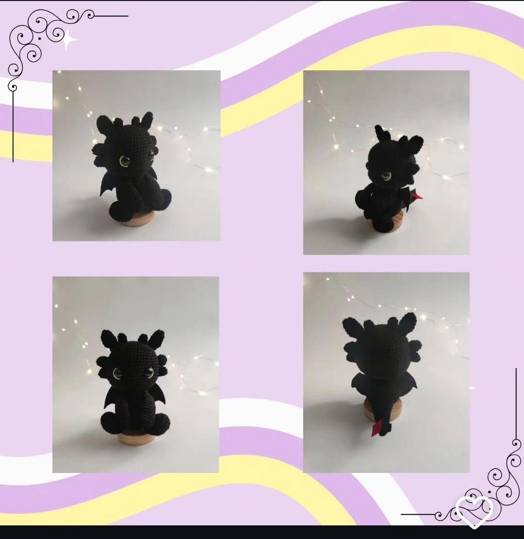Patrón de dragón de ganchillo adorable y gratuito para amantes del crochet