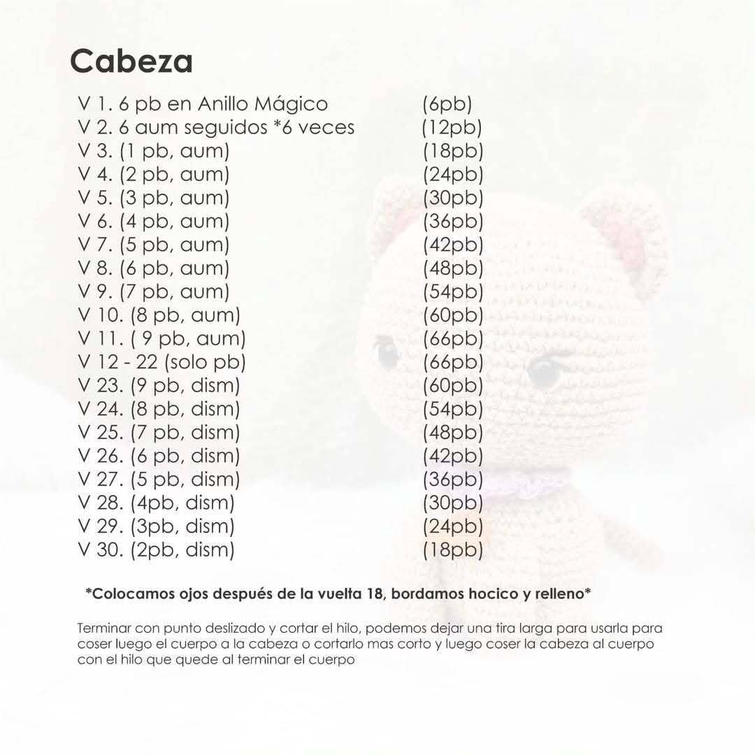 Patrón de ganchillo gratuito para hacer un adorable gato amigurumi