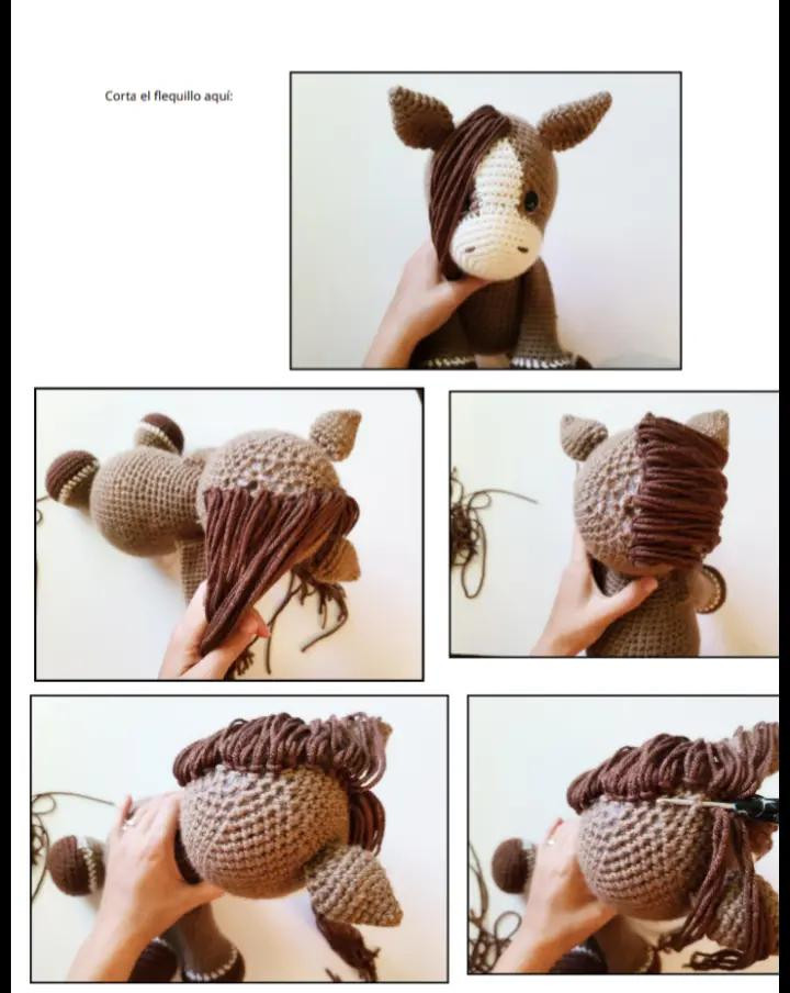 Patrón de ganchillo para crear un adorable caballo amigurumi