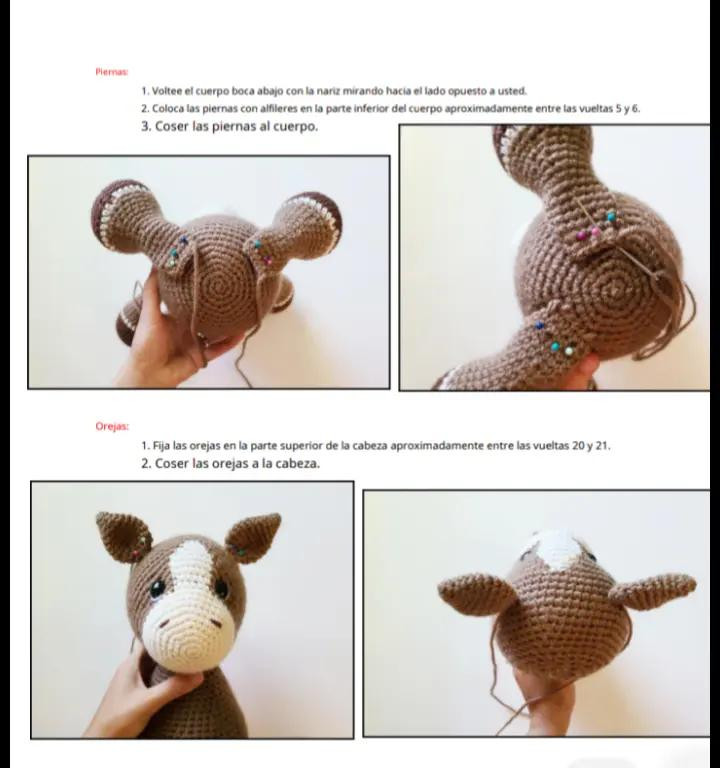 Patrón de ganchillo para crear un adorable caballo amigurumi