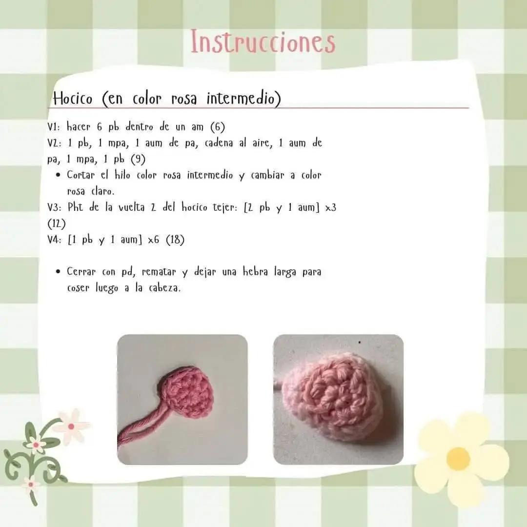 Patrón de ganchillo para crear un adorable cerdito amigurumi.