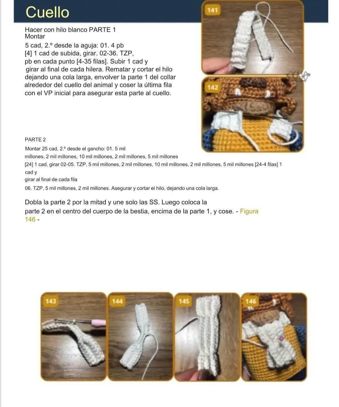 Patrón de ganchillo para crear una bestia encantadora y detallada.
