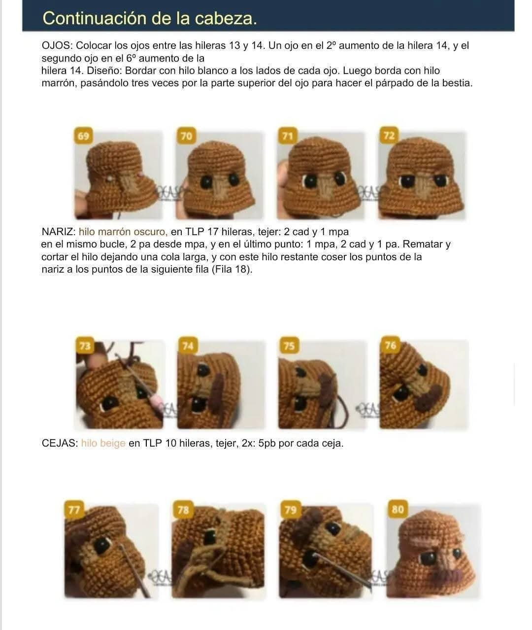 Patrón de ganchillo para crear una bestia encantadora y detallada.