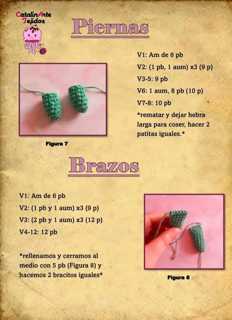 Patrón de ganchillo para hacer a Plankton y hamburguesas adorables