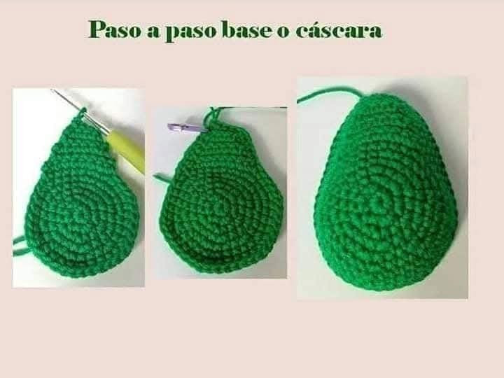 Patrón de ganchillo para hacer un adorable aguacate amigurumi