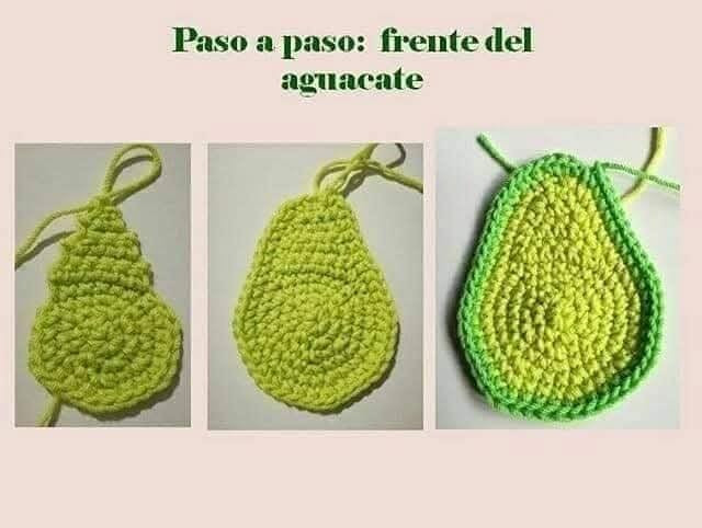 Patrón de ganchillo para hacer un adorable aguacate amigurumi