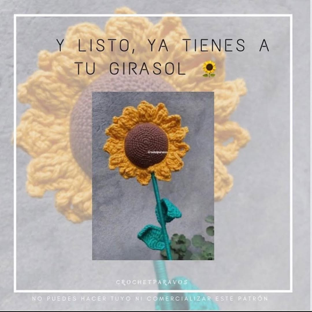 Patrón de Girasol a Crochet: Descarga Gratis y Crea el Tuyo