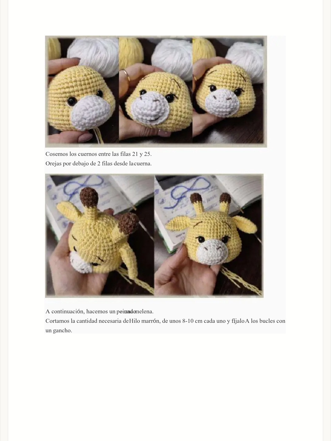 Patrón de jirafa amigurumi de ganchillo para principiantes, descarga gratuita.