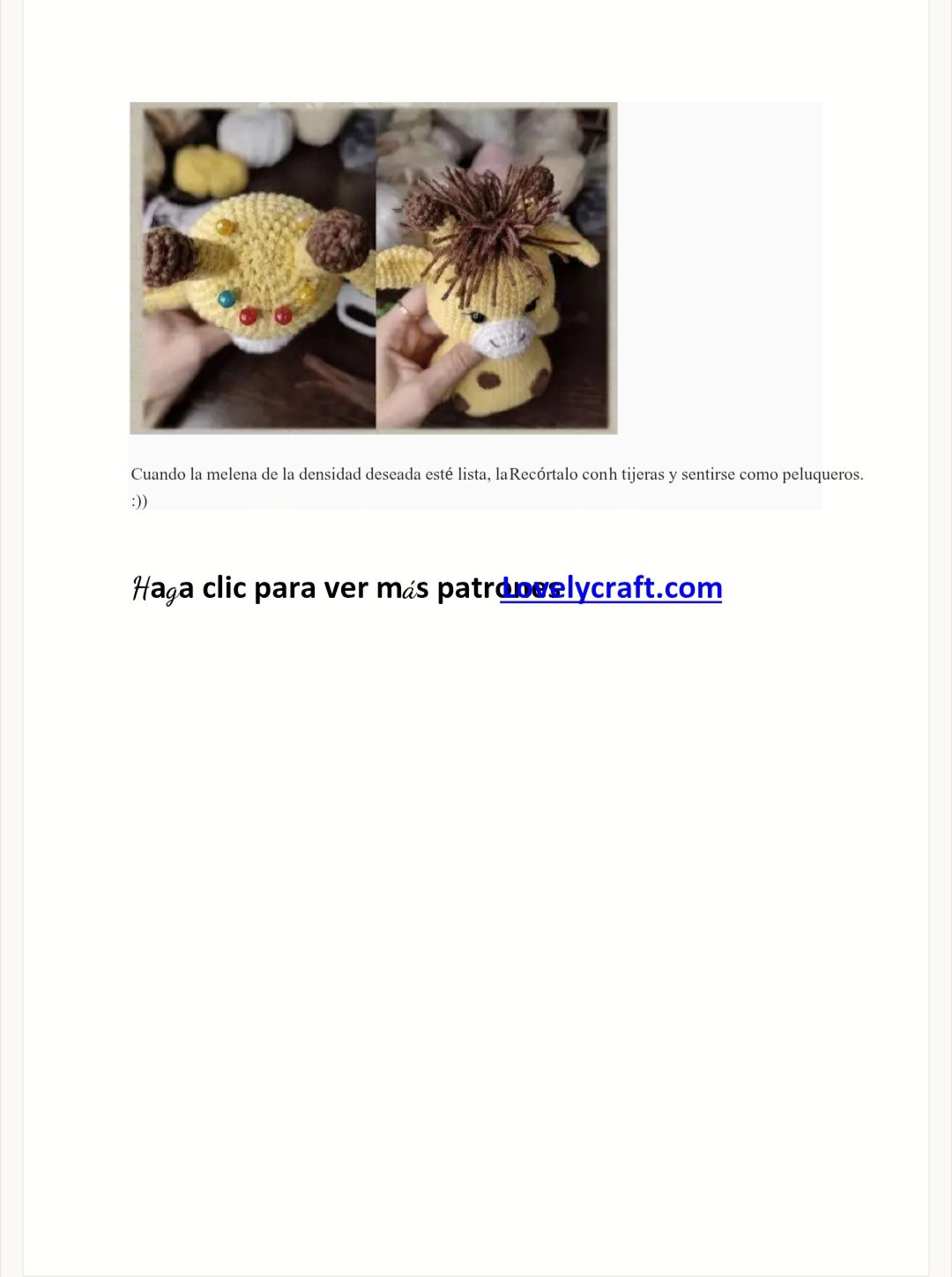 Patrón de jirafa amigurumi de ganchillo para principiantes, descarga gratuita.