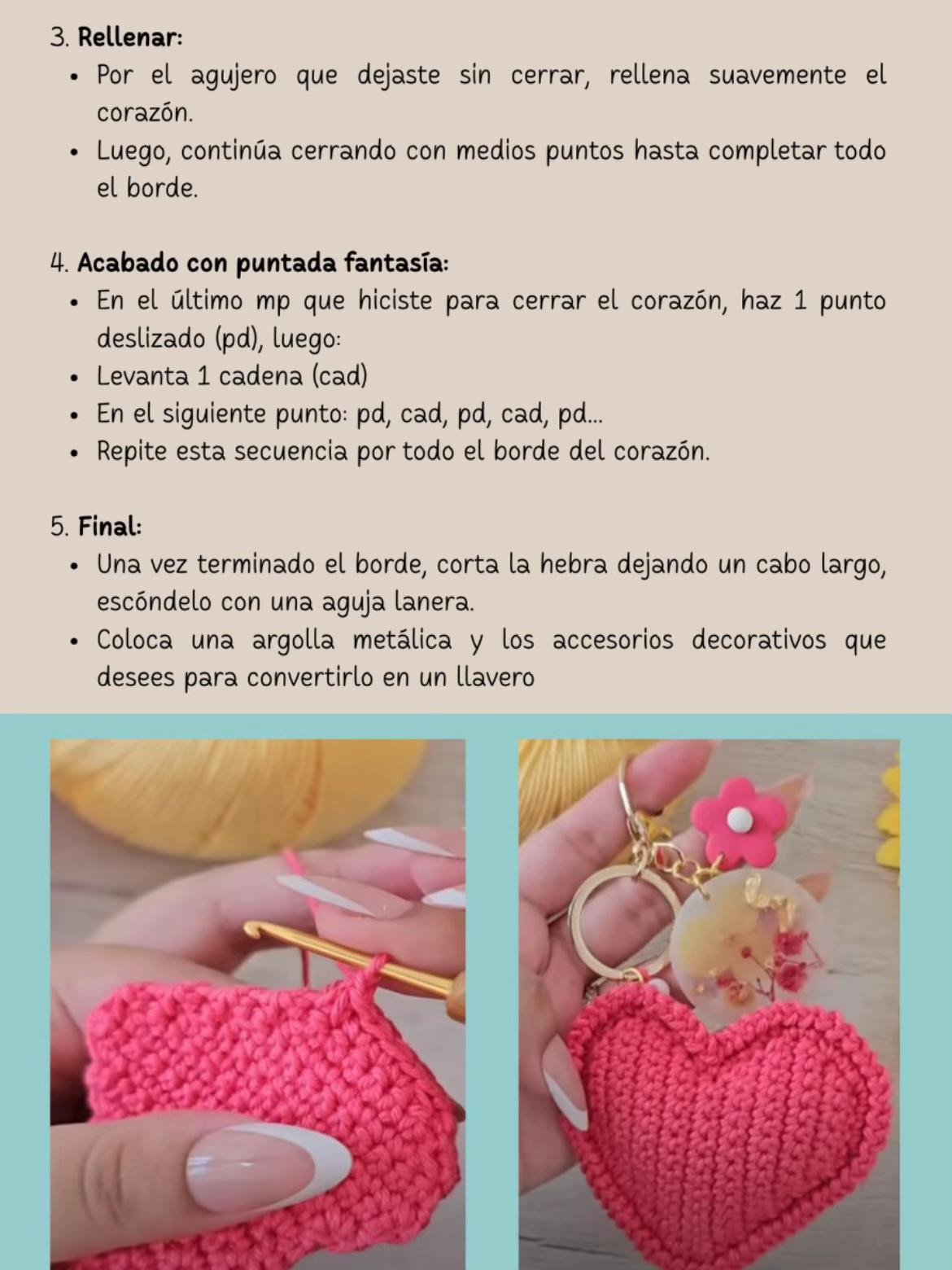 Patrón de llavero de corazón a crochet: crea tus propios regalos únicos