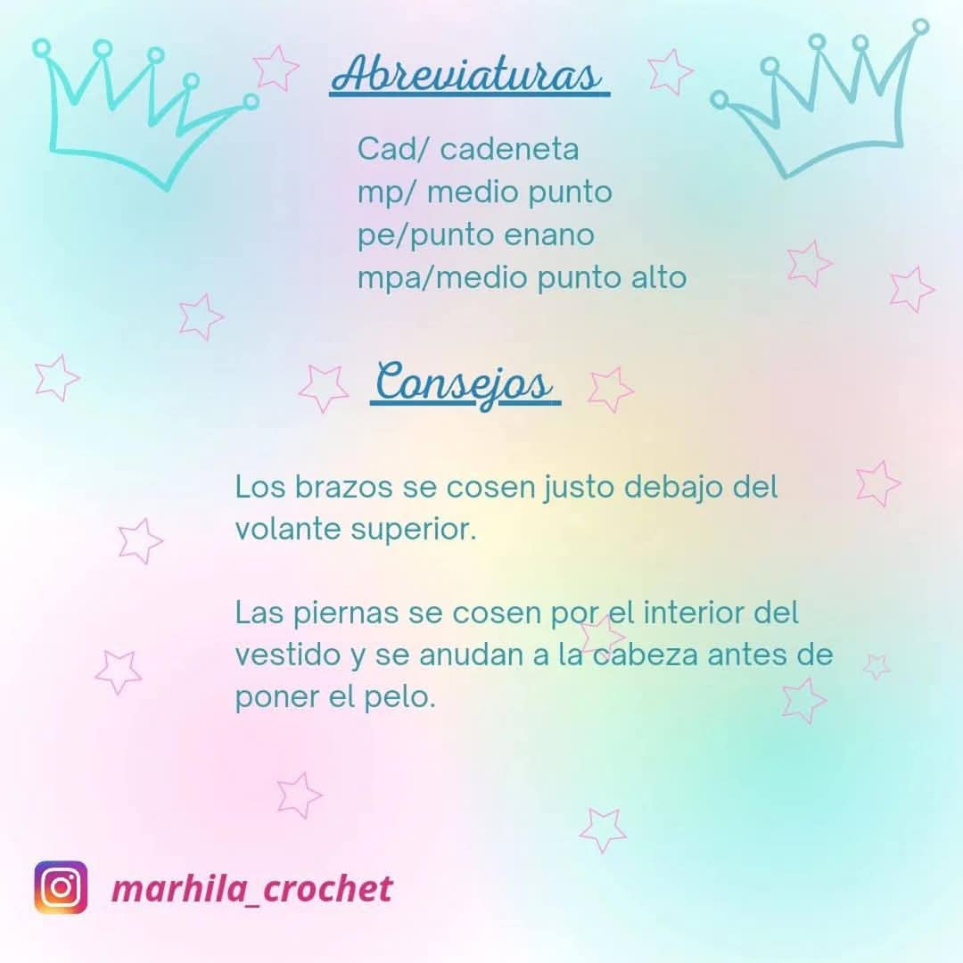 Patrón de muñeca amigurumi en vestido azul, fácil y gratuito.