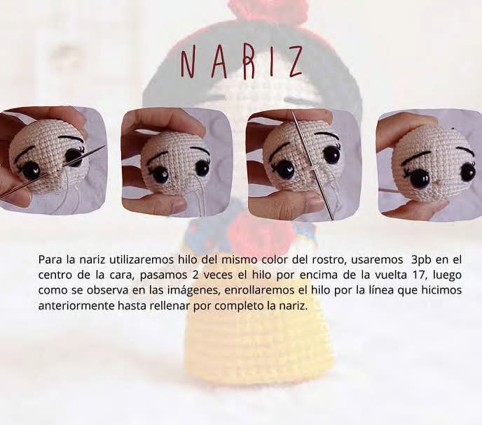 Patrón de muñeca de amigurumi inspirado en princesa, descarga ahora.