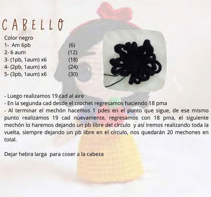 Patrón de muñeca de amigurumi inspirado en princesa, descarga ahora.