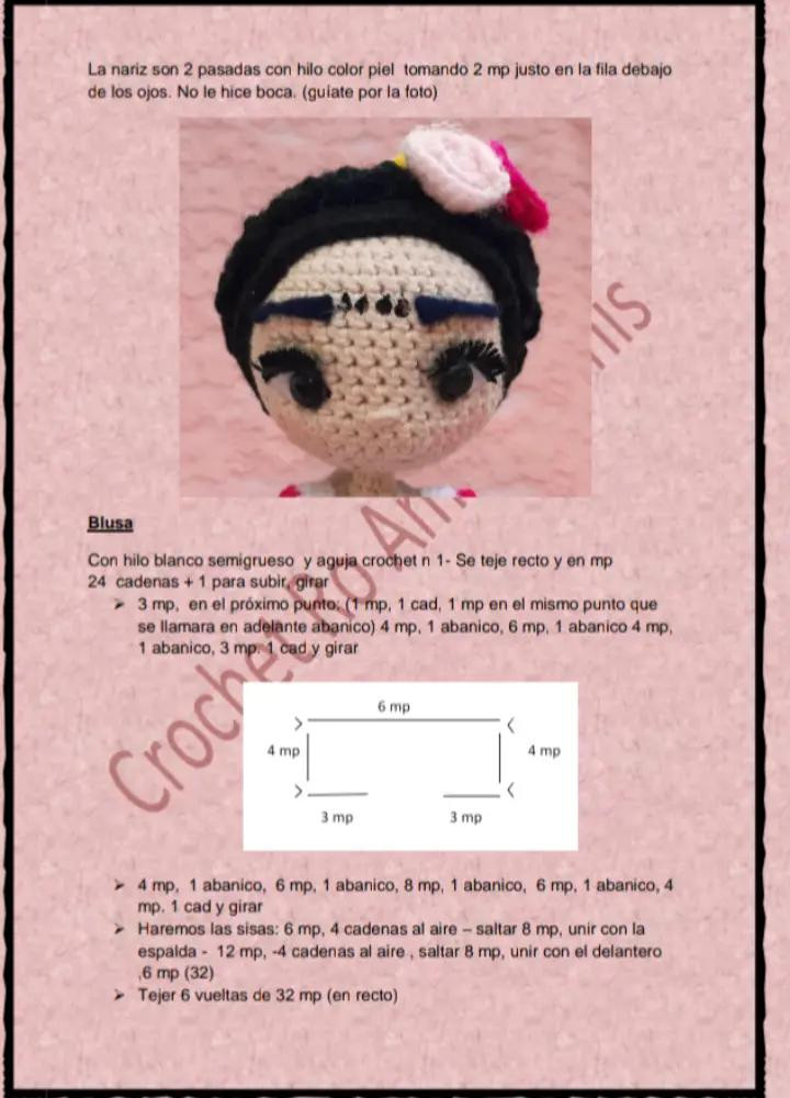 Patrón de Muñeca de Crochet Inspirada en Artista Famosa