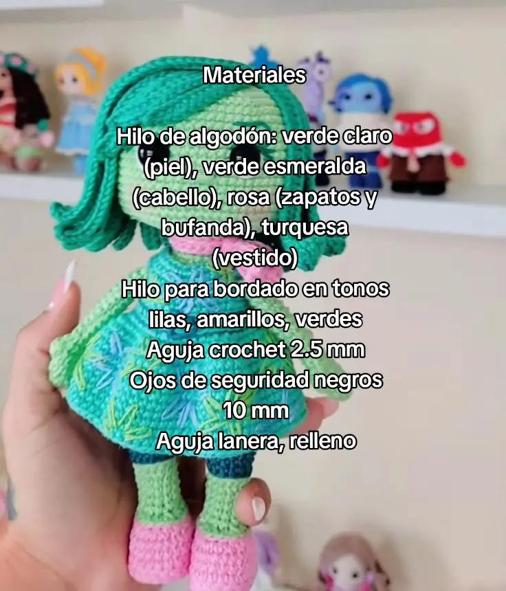 Patrón de muñeca tejida inspirado en una emoción colorida