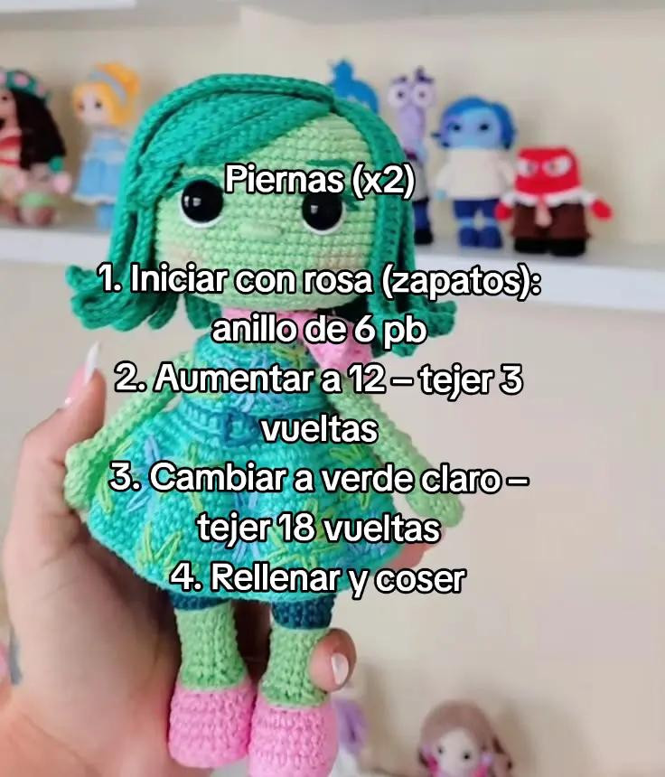 Patrón de muñeca tejida inspirado en una emoción colorida