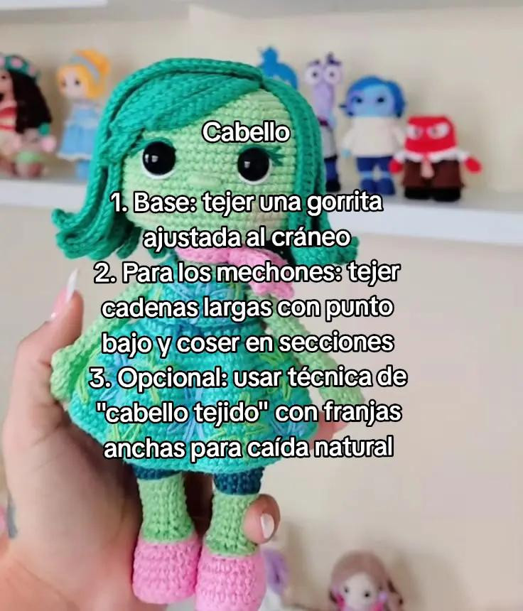 Patrón de muñeca tejida inspirado en una emoción colorida