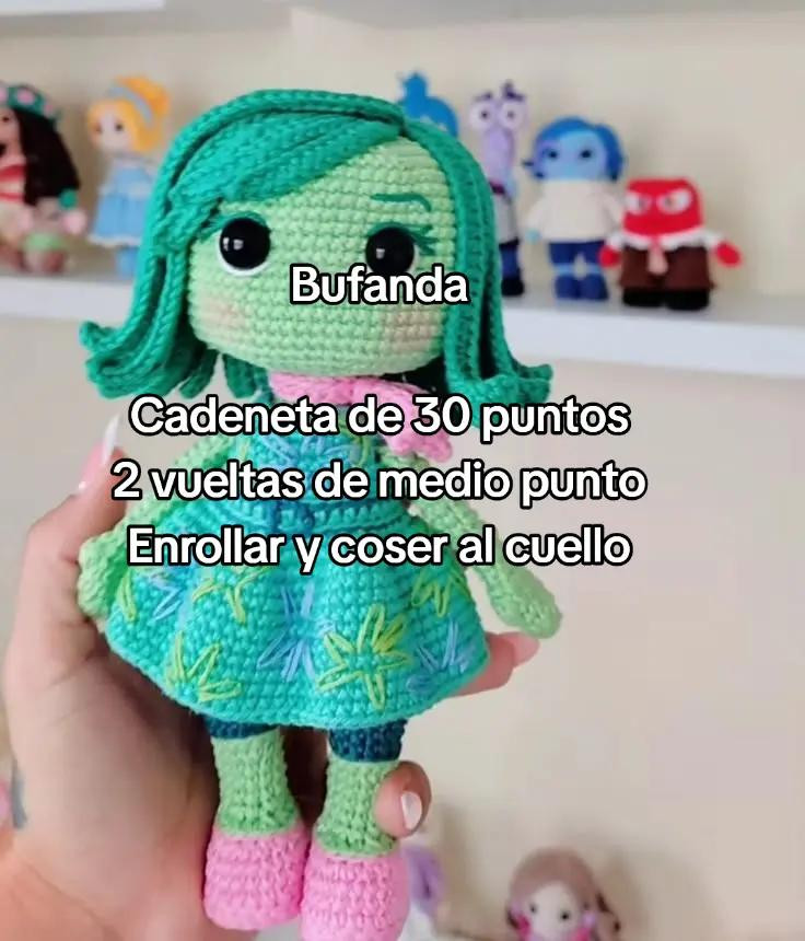 Patrón de muñeca tejida inspirado en una emoción colorida
