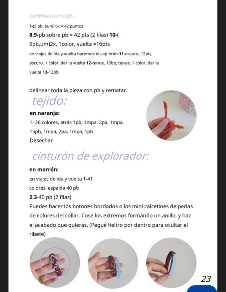 "Patrón de Muñeco Amigurumi: Explorador Adorable para Tejer"