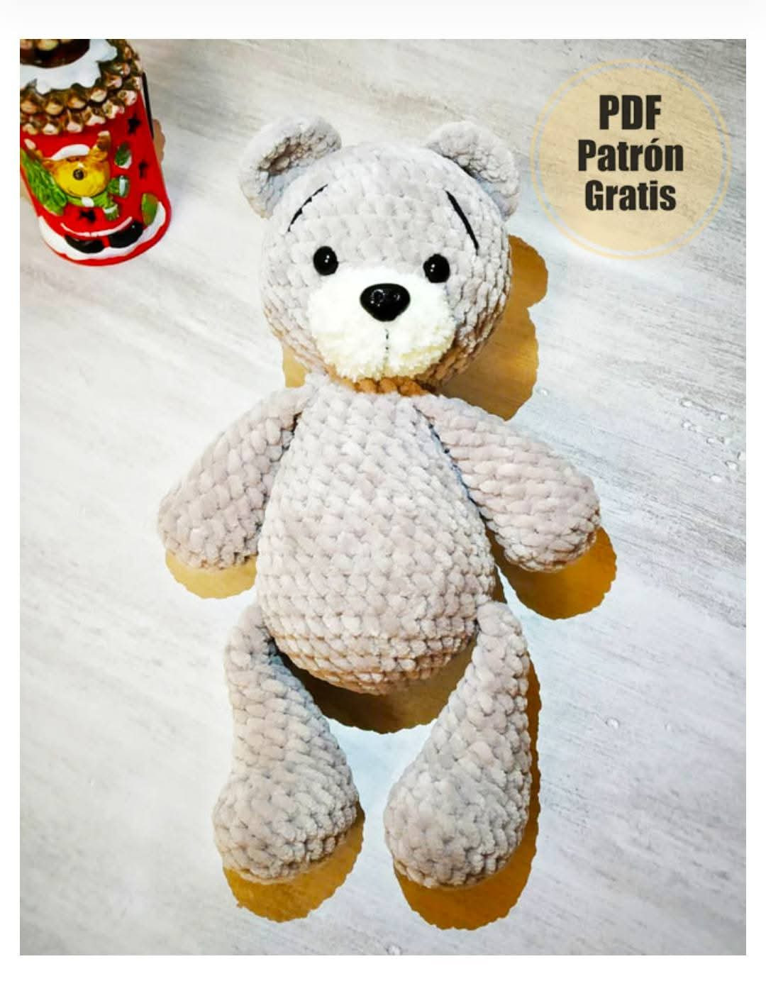 Patrón de Oso de Peluche de Ganchillo Gratis para Amigurumi